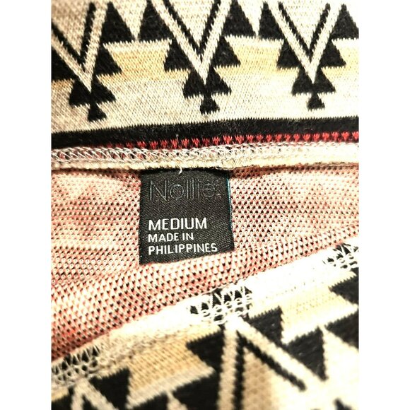 Nollie Southwest Tribal Mini Skirt Medium Oatmeal Stretch Comfy Vintage - Picture 4 of 4